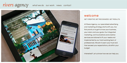 Screenshot of Rivers Agency website 2014